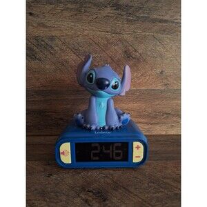 Disney Classics Lexibook Stitch Light Up Alarm Clock Works
